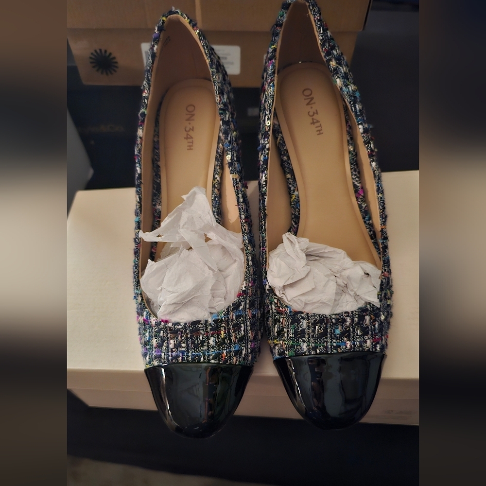 On 34th Women's Multicolor Tweed Heels